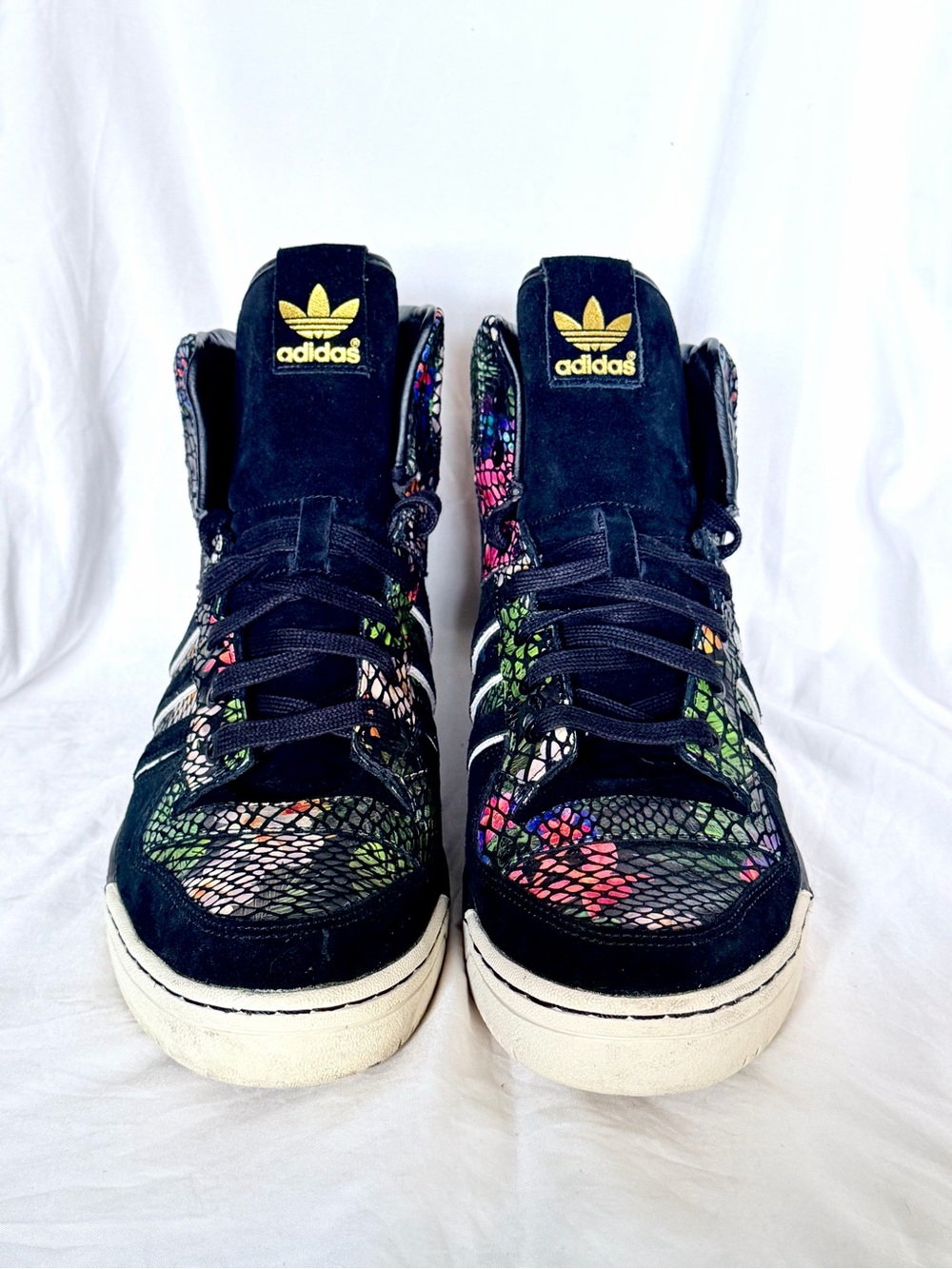 2014 ADIDAS ATTITUDE HI BIG SEAN FLORAL HAWAII BLACK GOLD SUPERSTAR Size 14 - Picture 2 of 11